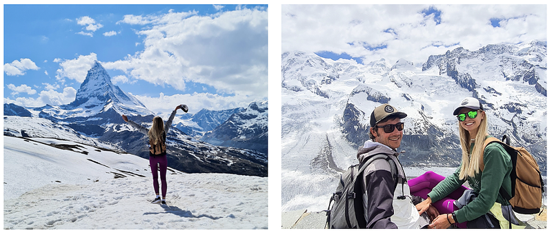 Marianna and partner Lester in the Swiss Alps