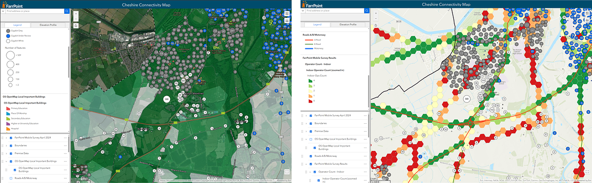 Examples of the Connectivity Mapping on the Portal 