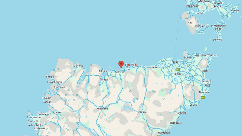 map of north scotland farr point 