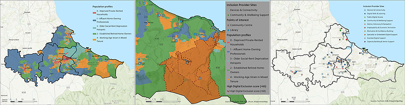 Example digital inclusion maps that were produced by FarrPoint