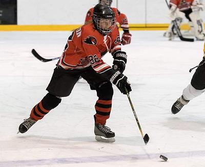 Nikki playing Ice Hockey